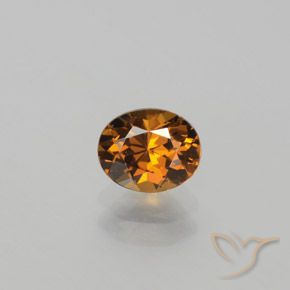 جارنيت مالي طبيعي بلون Light Earth Orange، وزن ‎0.92‎ قيراط، شكل بيضاوى، مقاس ‎6.3x5.1‎ مم