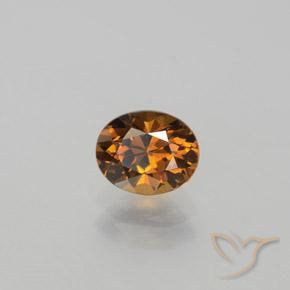 جارنيت مالي طبيعي بلون Light Earth Orange، وزن ‎0.92‎ قيراط، شكل بيضاوى، مقاس ‎6.3x5.1‎ مم