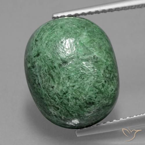 11.25ct طبيعي أخضر متوسط ماو-سيت-سيت, بيضوي, غير شفاف