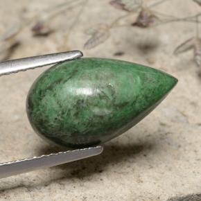 ماو-سيت-سيت أخضر طبيعي، شكل الكمثرى، 4.77 قيراط، غير شفاف