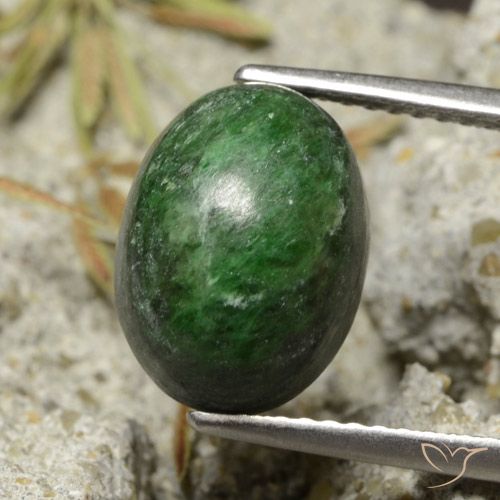 6.33ct طبيعي أخضر أناناسى ماو-سيت-سيت, بيضوي, غير شفاف