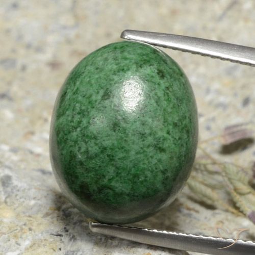18.72ct طبيعي أخضر أناناسى باهت ماو-سيت-سيت, بيضوي, غير شفاف