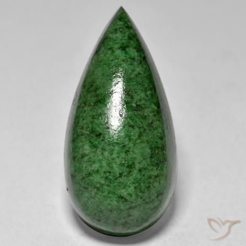 17.48ct طبيعي أخضر أناناسى ماو-سيت-سيت, شكل الكمثرى, غير شفاف