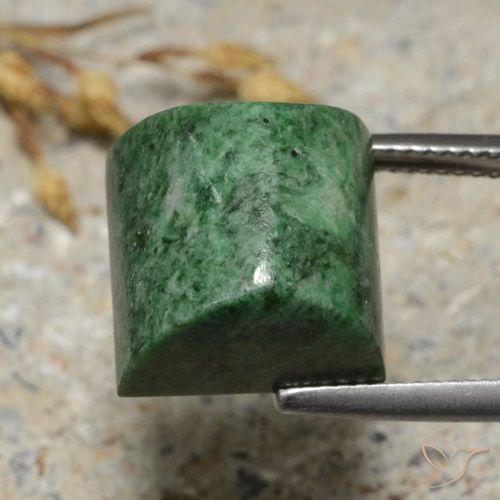 17.43ct طبيعي أخضر غامق ماو-سيت-سيت, مربع, غير شفاف
