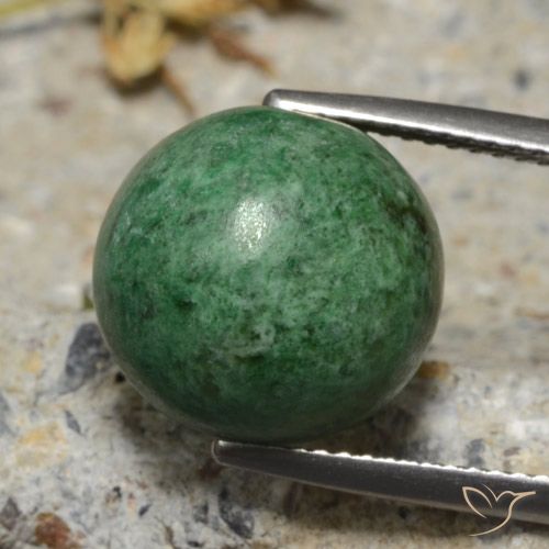 13.04ct طبيعي أخضر متوسط ماو-سيت-سيت, دائري, غير شفاف