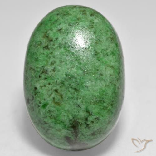 33.92ct طبيعي أخضر غامق ماو-سيت-سيت, بيضوي, غير شفاف