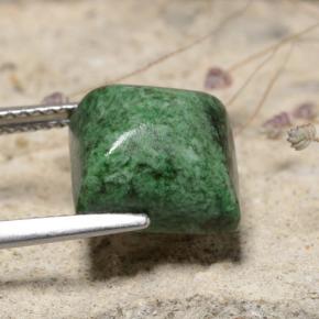 ماو-سيت-سيت أخضر طبيعي، مربع، 6.86 قيراط، غير شفاف