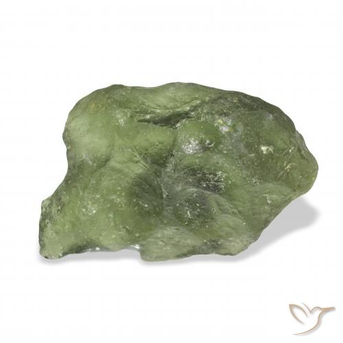 12.24ct طبيعي أخضر دافئ المولدافيت, فانسى, نصف شفاف