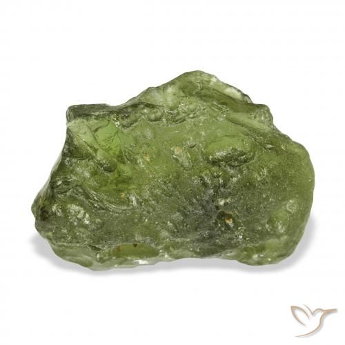 11.68ct طبيعي أخضر دافئ المولدافيت, فانسى, نصف شفاف