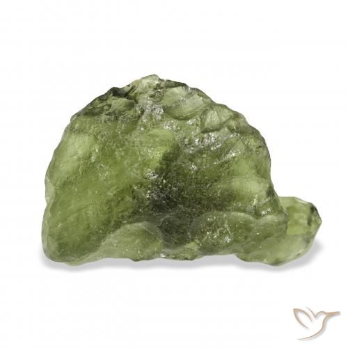 10.77ct طبيعي أخضر دافئ المولدافيت, فانسى, نصف شفاف