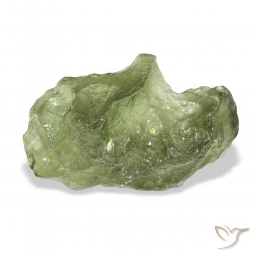 9.84ct طبيعي أخضر متوسط المولدافيت, فانسى, نصف شفاف