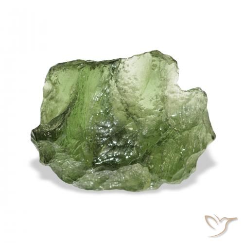 8.87ct طبيعي أخضر متوسط المولدافيت, فانسى, نصف شفاف