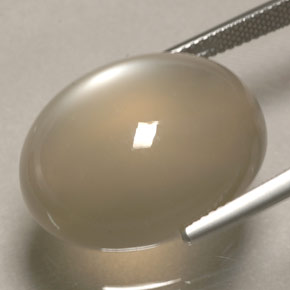 حجر القمر دخان طبيعي، شفاف، 30.52 قيراط، شفاف / نصف شفاف