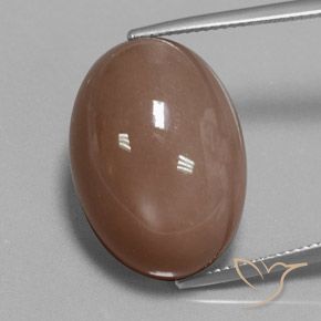 27.61ct طبيعي بنى متوسط حجر القمر, بيضوي, غير شفاف