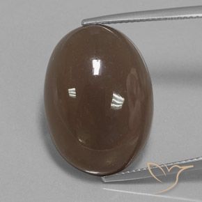 22.19ct طبيعي بنى متوسط حجر القمر, بيضوي, غير شفاف