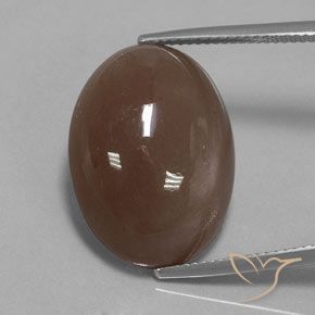 20.61ct طبيعي بنى متوسط حجر القمر, بيضوي, غير شفاف