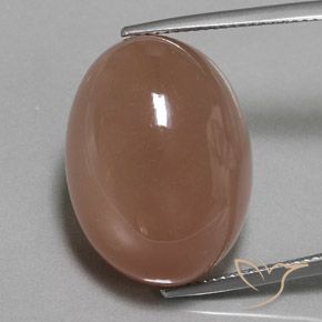 29.74ct طبيعي بنى حجر القمر, بيضوي, غير شفاف