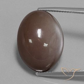 21.72ct طبيعي بنى شيكولاتى حجر القمر, بيضوي, غير شفاف