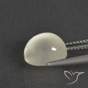 حجر القمر أبيض دافئ طبيعي، قصة بيضاوى، 4.17 قيراط، نصف شفاف