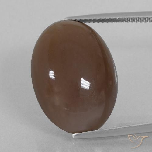 22.40ct طبيعي بنى متوسط حجر القمر, بيضوي, غير شفاف