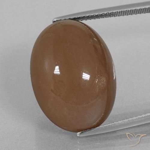 29.70ct طبيعي بنى دافئ حجر القمر, بيضوي, غير شفاف