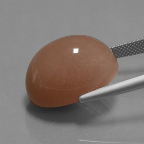 حجر القمر برتقالى تفاحى طبيعي، قصة بيضاوى، 24.57 قيراط، غير شفاف