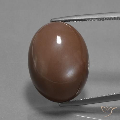 20.43ct طبيعي بنى متوسط حجر القمر, بيضوي, غير شفاف, Photo A