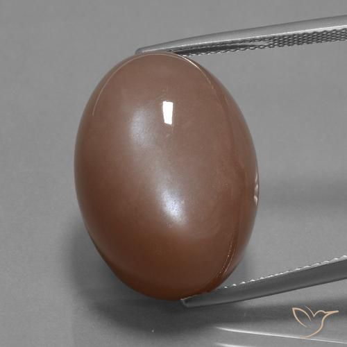 30.59ct طبيعي بنى متوسط حجر القمر, بيضوي, غير شفاف