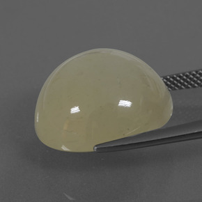 حجر القمر أبيض دافئ طبيعي، قصة دائرى، 19.62 قيراط، نصف شفاف