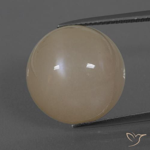 19.65ct طبيعي بنى فاتح جدا حجر القمر, دائري, غير شفاف