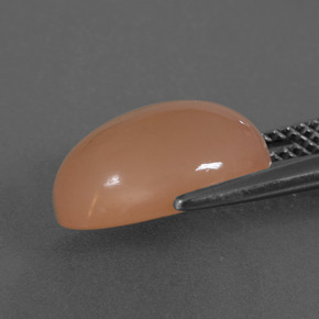 حجر القمر برتقالى خوخى طبيعي، قصة بيضاوى، 4.85 قيراط، نصف شفاف