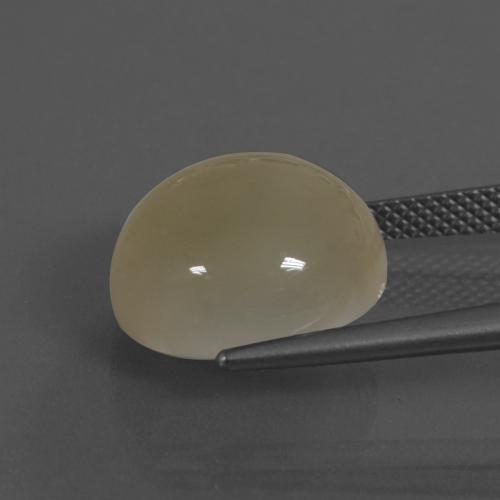 حجر القمر ذهبى فاتح طبيعي، قصة دائرى، 11.50 قيراط، نصف شفاف