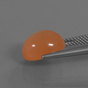 حجر القمر برتقالي فاتح طبيعي، قصة بيضاوى، 4.51 قيراط، نصف شفاف