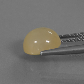 حجر القمر ذهبي طبيعي، قصة دائرى، 3.37 قيراط، نصف شفاف