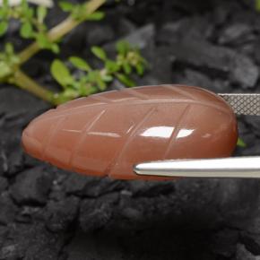 حجر القمر برتقالى متوسط طبيعي، شكل خيالي، 23.00 قيراط، نصف شفاف