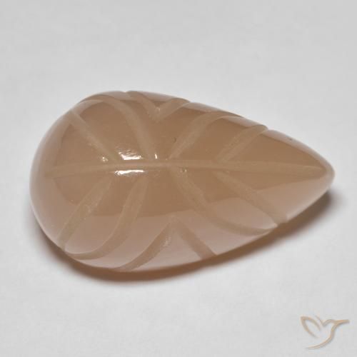 حجر القمر Medium Dark-Orange طبيعي، فانسى، 21.25 قيراط، نصف شفاف