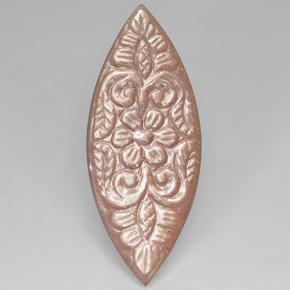 حجر القمر برتقالى خوخى طبيعي، ماركيز، 22.83 قيراط، نصف شفاف