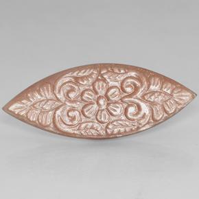 حجر القمر برتقالى خوخى طبيعي، ماركيز، 22.83 قيراط، نصف شفاف