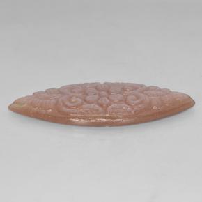 حجر القمر برتقالى خوخى طبيعي، ماركيز، 22.83 قيراط، نصف شفاف