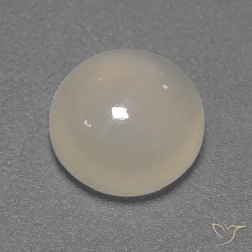 1.48ct طبيعي لون كريمى حجر القمر, دائري, شفاف, Photo A