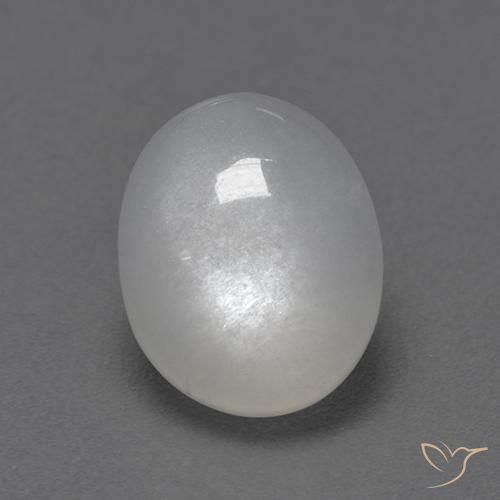 2.72ct طبيعي أبيض حجر القمر, بيضوي, شفاف
