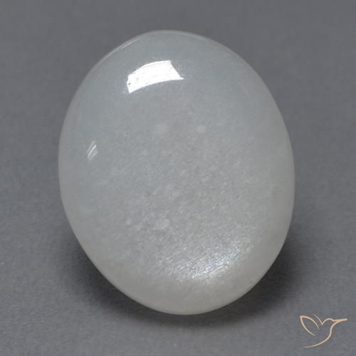 2.72ct طبيعي أبيض حجر القمر, بيضوي, شفاف