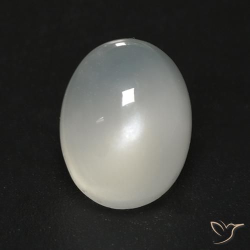 2.24ct طبيعي أبيض دافئ حجر القمر, بيضوي, شفاف