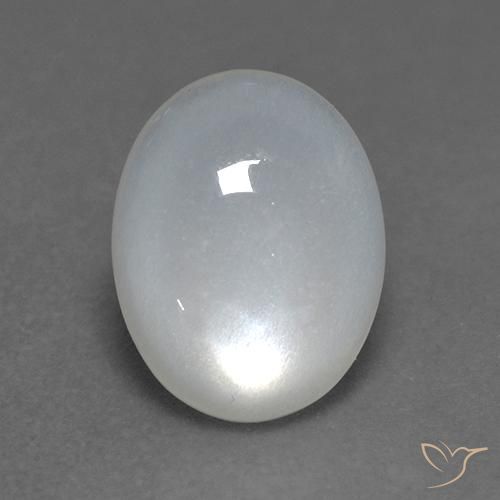 1.49ct طبيعي أبيض شفاف حجر القمر, بيضوي, شفاف