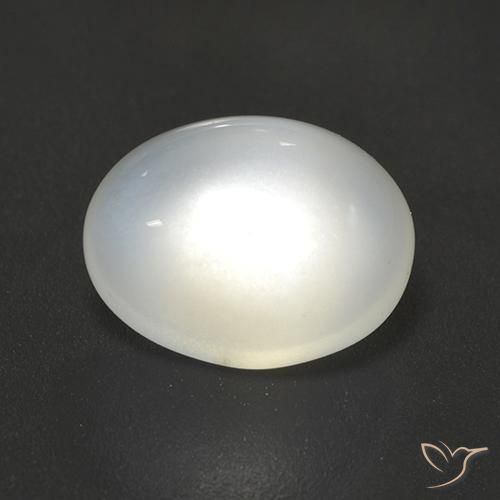 2.59ct طبيعي أبيض شفاف حجر القمر, بيضوي, نصف شفاف, Photo A