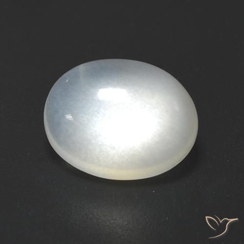 2.33ct طبيعي أبيض شفاف حجر القمر, بيضوي, شفاف