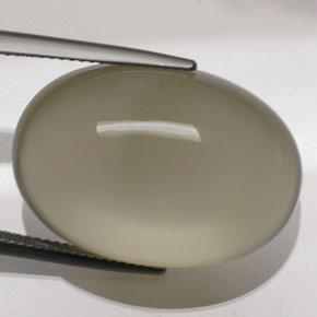 حجر القمر لون كريمى طبيعي، قصة بيضاوى، 41.03 قيراط، شفاف