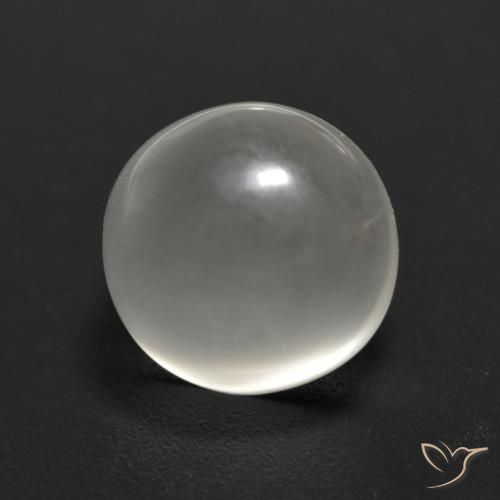 2.27ct طبيعي أبيض دافئ حجر القمر, دائري, شفاف