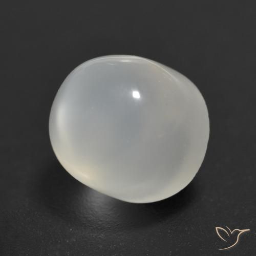 حجر القمر أبيض شفاف طبيعي، قصة دائرى، 1.99 قيراط، شفاف