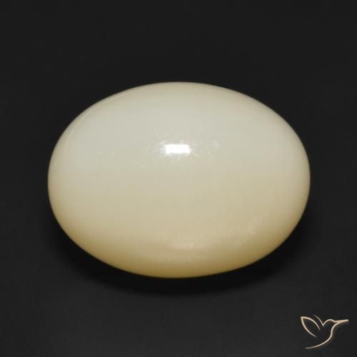 12.17ct طبيعي اصفر برتقالي حجر القمر, بيضوي, نصف شفاف